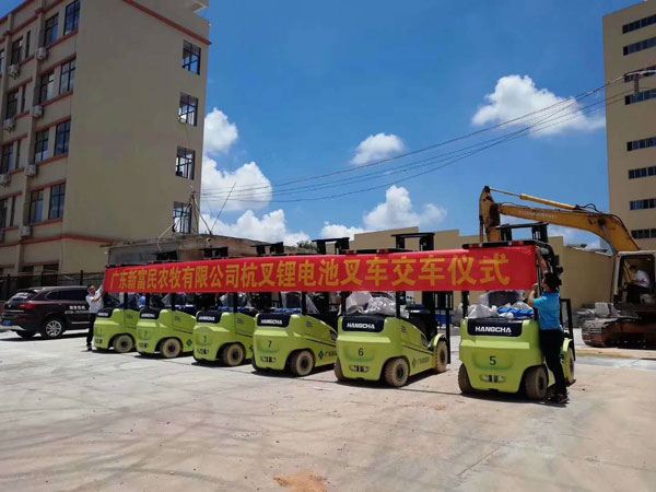 廣東新富民農(nóng)牧有限公司采購(gòu)杭州叉車案例